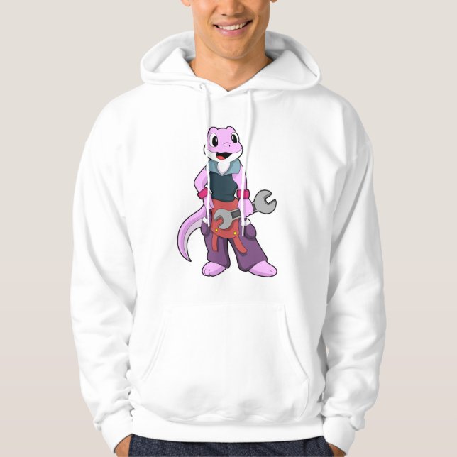 Sudadera Geko como mecánico con llave (Anverso)