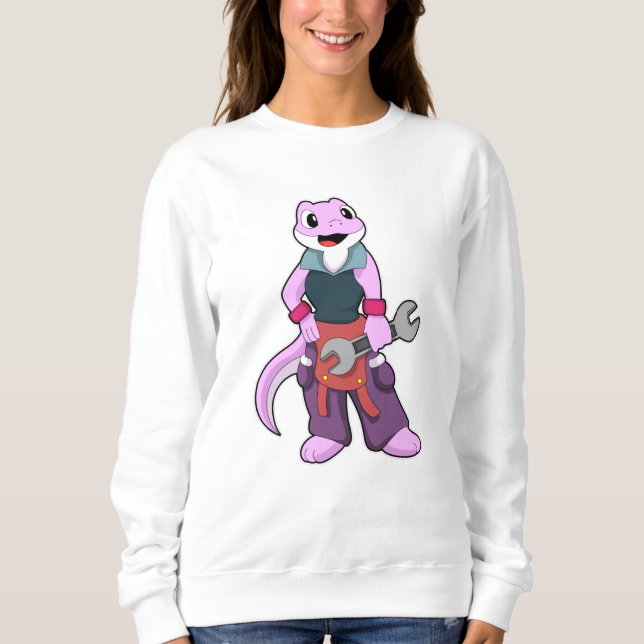 Sudadera Geko como mecánico con llave (Anverso)