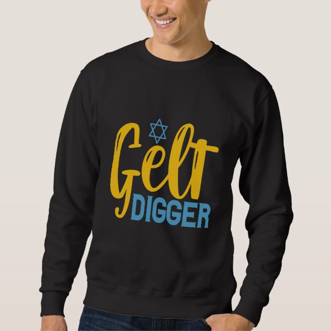 Sudadera Gelt Digger Funny Hanukkah Gelt Moneda regalo judí (Anverso)