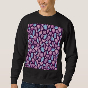 Sudadera Gemas Doodle, fondo vintage sin costuras.