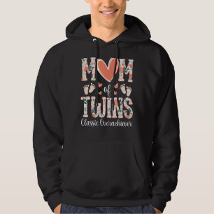 Sudadera Gemelos Florales Madre De Gemelos Clásicos De Over