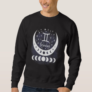 Sudadera Gemini Fase Moon Agua Rótulo Zodiaco Horóscopo Per