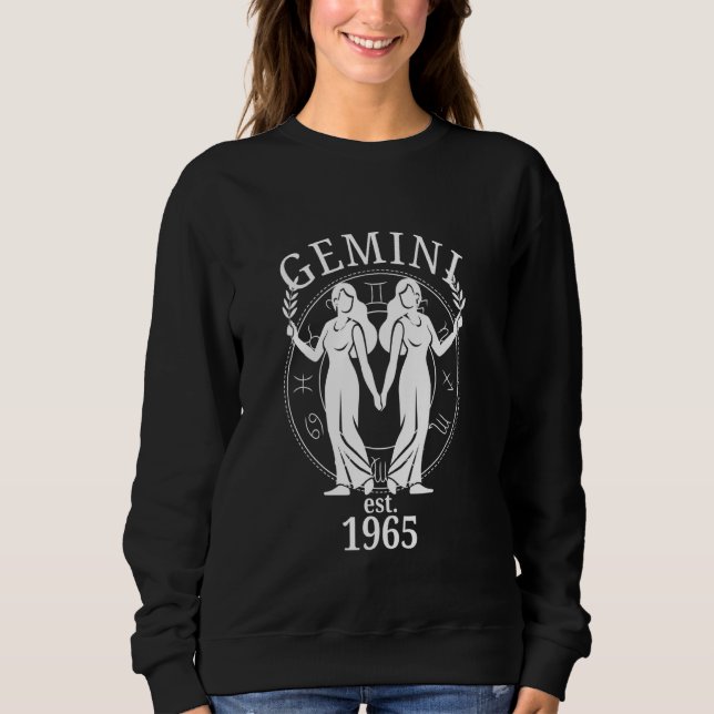 Sudadera Gemini Gemini gemelos nació en 1965 (Anverso)