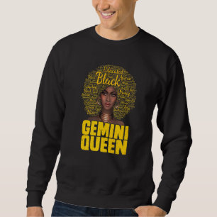 Sudadera Gemini Queen Black Woman Afro Natural Hair African