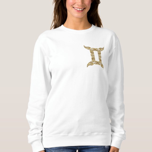 Sudadera Gemini Zodiac - Oro tribal (Anverso)