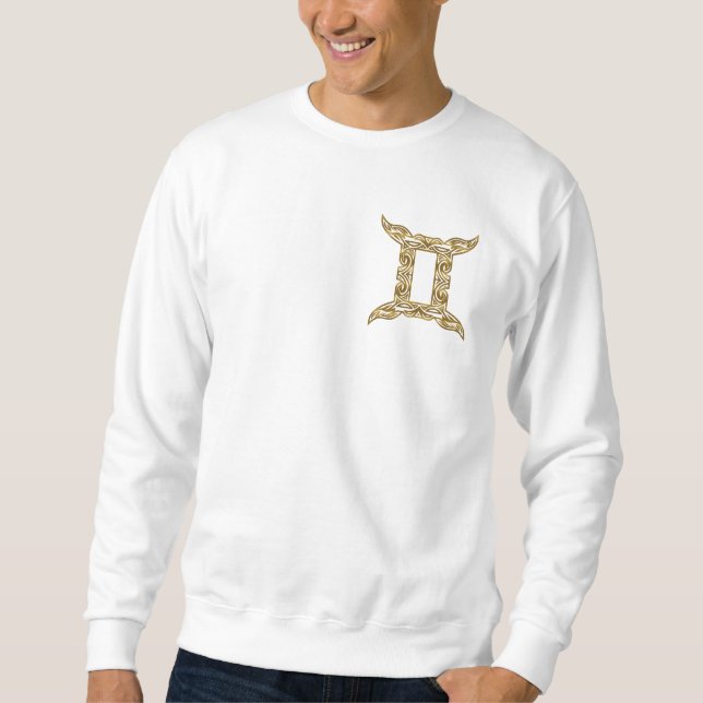 Sudadera Gemini Zodiac - Oro tribal (Anverso)
