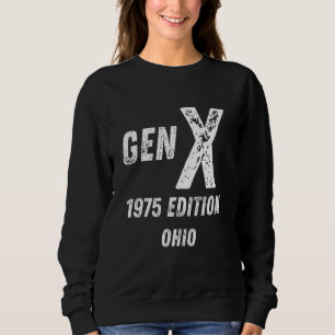 Sudadera Gen X Edición 1975 Generación Ohio Cumpleaños Cris