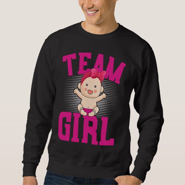 Sudadera Gender Announcement  Team Girl Baby Party Reveal P (Anverso)