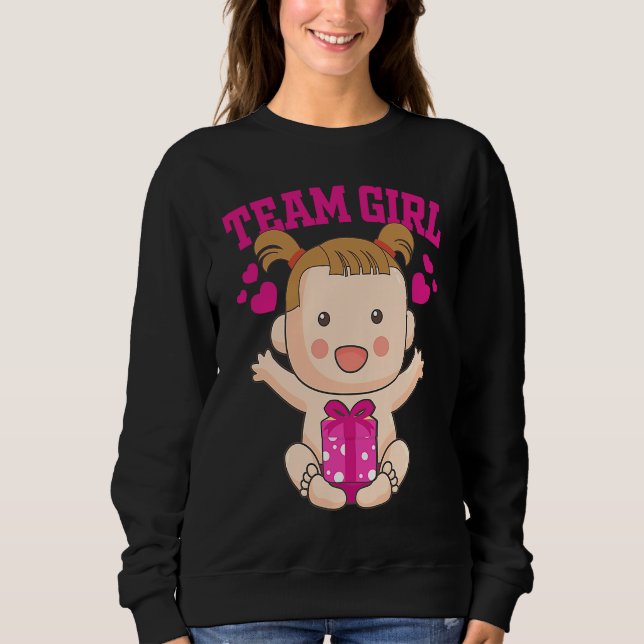 Sudadera Gender Announcement  Team Girl Baby Party Reveal P (Anverso)