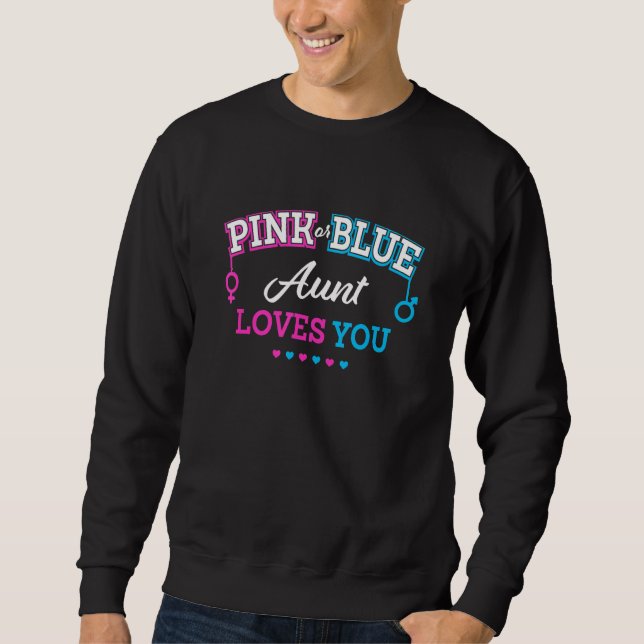 Sudadera Gender Reveal Aunt Baby Shower Auntie Pregnancy An (Anverso)