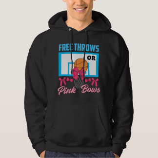 Sudadera Gender Reveal Free Throws or Pink Bows Basketball