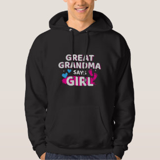 Sudadera Gender reveal great grandma says girl matching bab