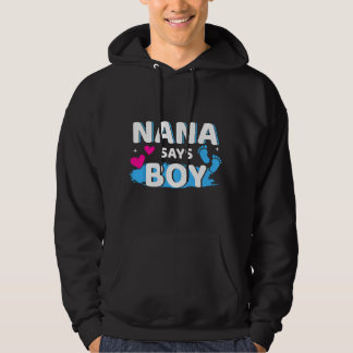 Sudadera Gender reveal nana says boy matching family baby p