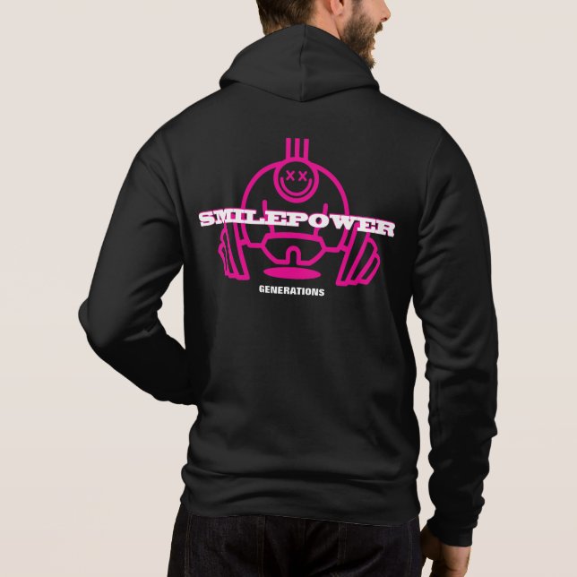 Sudadera Generaciones, tribu de sonrisaPower rosa (Reverso)
