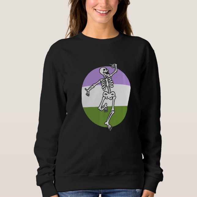 Sudadera Género Gay Skeleton Género no binario (Anverso)