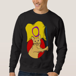Sudadera Género no binario de Cat de bandera intersexual