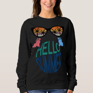 Sudadera Género Revelar Embarazo Hola Verano A Sol Vintage