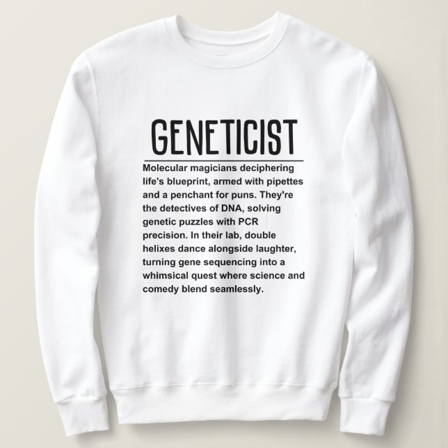 Sudadera Genetista (Anverso del diseño)