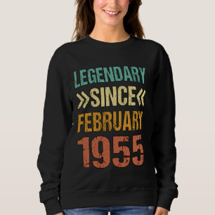 Sudadera Genial 70 cumpleaños Nacido en febrero Legendario