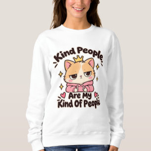 Sudadera Gente Amable Es Mi Tipo De Gente Gato Bonito