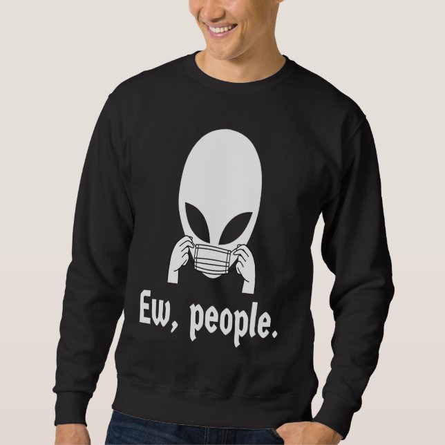 Sudadera Gente asquerosa  introvertido OVNI poniendo una ma (Anverso)
