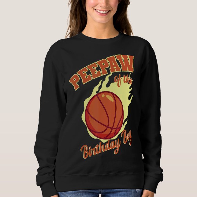Sudadera Gente Del Cumpleaños De La Familia De Baloncesto (Anverso)