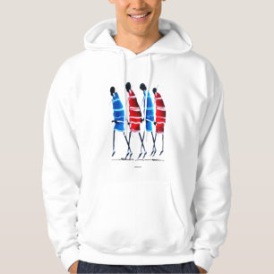 Sudadera Gente Feliz Guerreros Maasai Caminando Impresión A