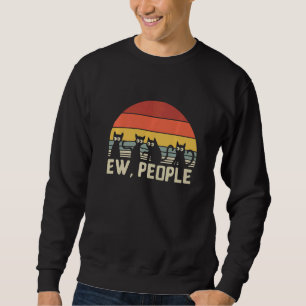 Sudadera Gente nueva retro gato vintage anti introvertido s