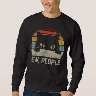 Sudadera Gente Retro Gato Divertido Vintage Antisocial Intr
