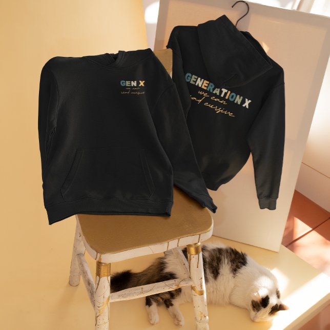 Sudadera GenX: podemos leer cursiva (If you can identify the writing and read it? You may be Gen X. (cat not included))
