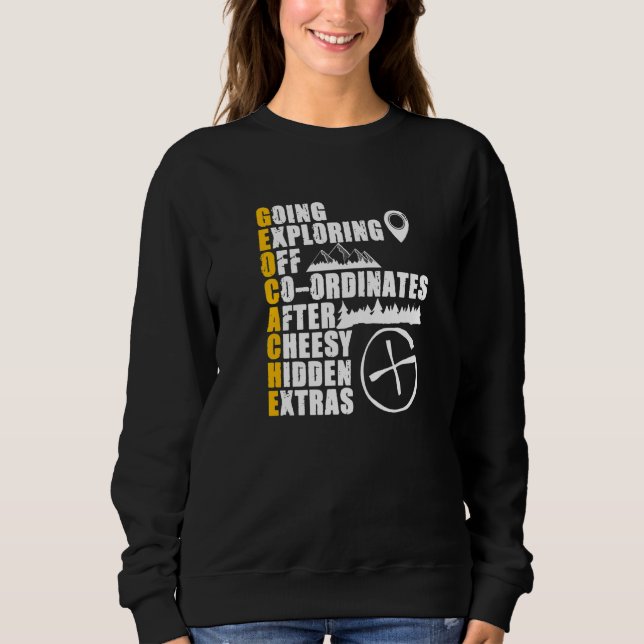 Sudadera Geocache Definition Treasure Geocaching Geocacher (Anverso)