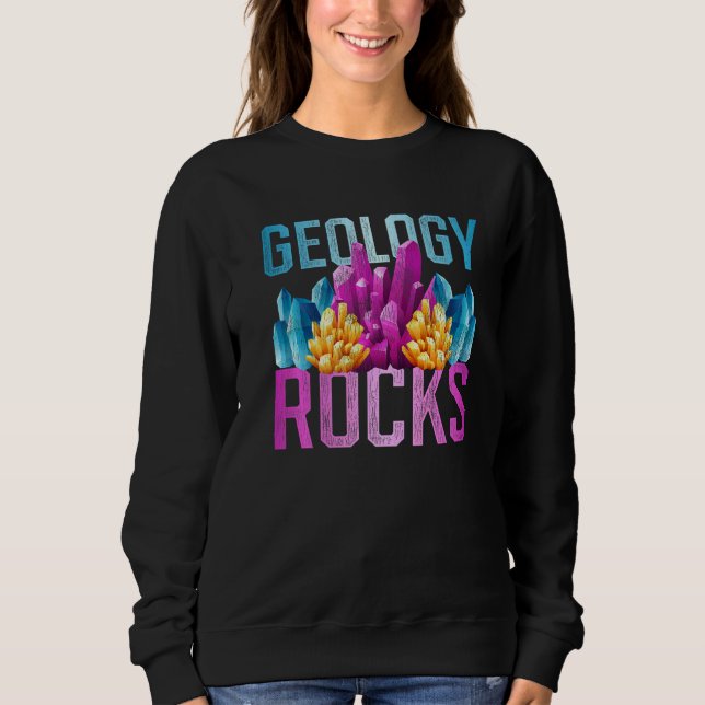 Sudadera Geológico, Coleccionista de Rock Colorful Minerals (Anverso)
