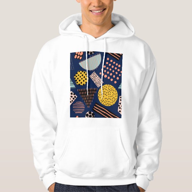 Sudadera Geometría divertida: Resumen del patrón multicolor (Anverso)