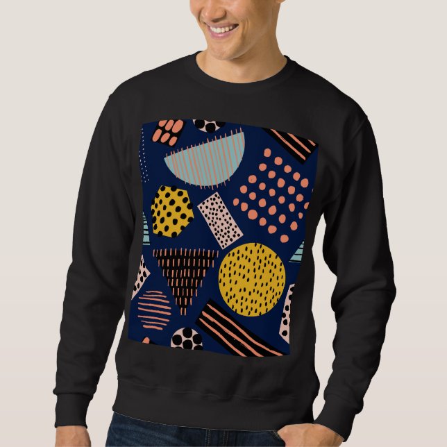 Sudadera Geometría divertida: Resumen del patrón multicolor (Anverso)
