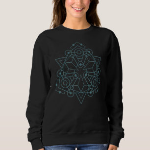 Sudadera Geometría sagrada Fractal Patternsart Buena Vibe M