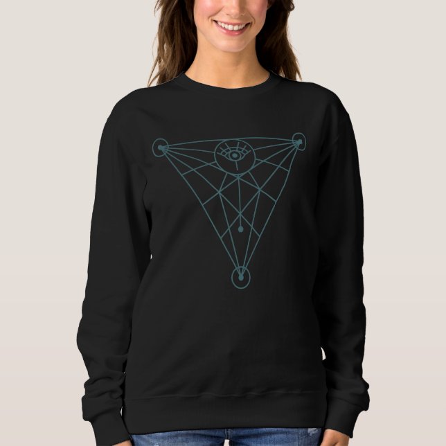 Sudadera Geometría sagrada Fractal Patternsart Buena Vibe M (Anverso)