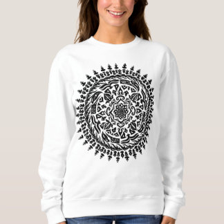 Sudadera Geometría Sagrada Intrincada Mandala hecha a mano 