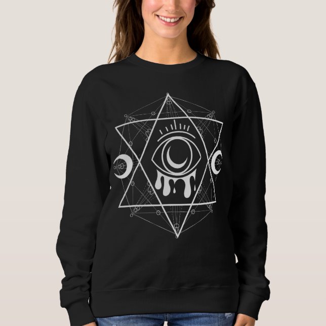 Sudadera Geometría sagrada Pagan Mystical Wiccan Witch Goth (Anverso)