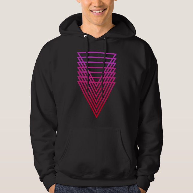 Sudadera Geometría Sagrada Triángulo Repetitivo Geométrico (Anverso)