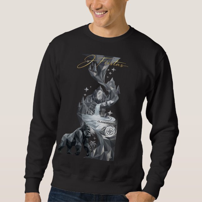 Sudadera “Geometric Gorilla in the Emerald Forest” (Anverso)