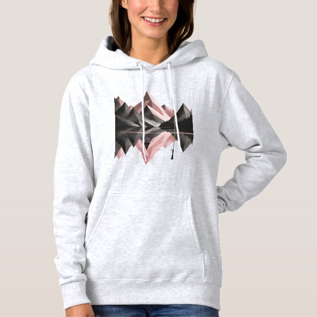 Sudadera Geometric Mountain Scene – Women’s Hoodie (Anverso)