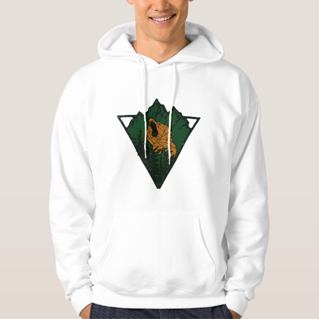 Sudadera Geometric Roaring Bear Mountain Sweatshirt (Anverso)