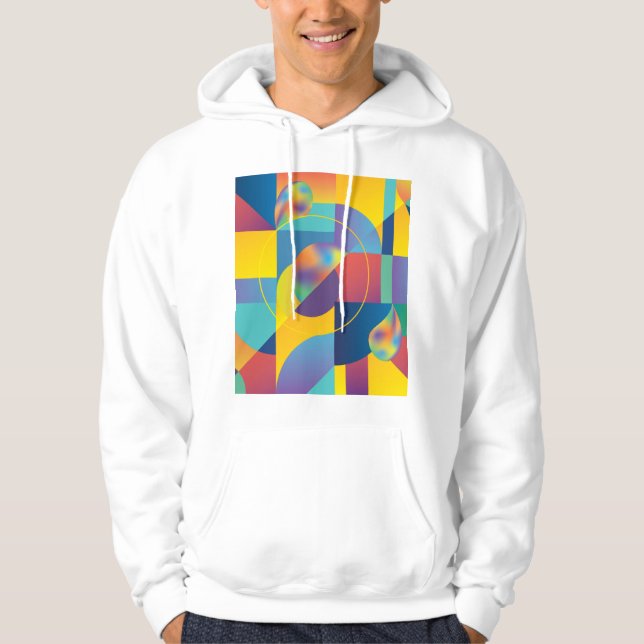 Sudadera Geométrica Creativa: Cubierta de cosecha abstracta (Anverso)