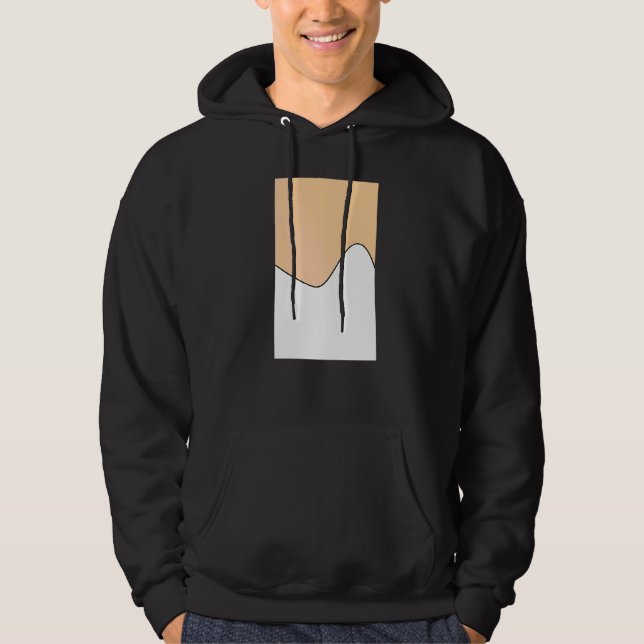 Sudadera Geométrico Patrón De Dos Ondas De Tono Peach Profu (Anverso)