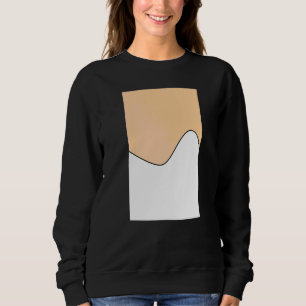 Sudadera Geométrico Patrón De Dos Ondas De Tono Peach Profu