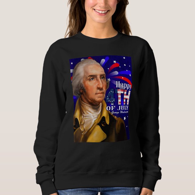 Sudadera George Washington 4 De Julio Diseño (Anverso)