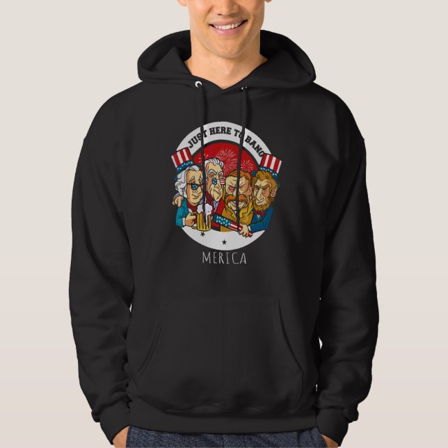 Sudadera George Washington Abraham Lincoln Usa 4 De Julio (Anverso)