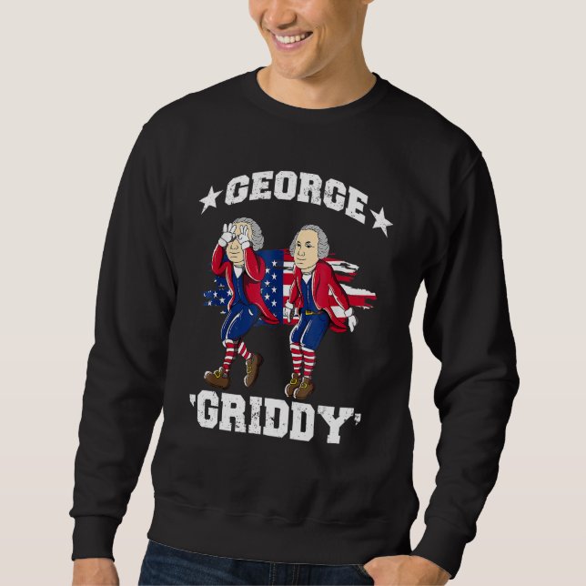 Sudadera George Washington Griddy 4 de julio George Griddi (Anverso)