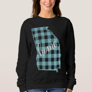 Sudadera Georgia Búfalo Cuadros Estado De Origen País Azul 