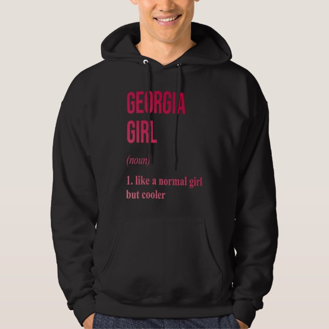 Sudadera Georgia Girl  Pink  State GA Woman (Anverso)